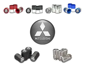 Mitsubishi Cappelli valvola Auto Stile Metallizzato